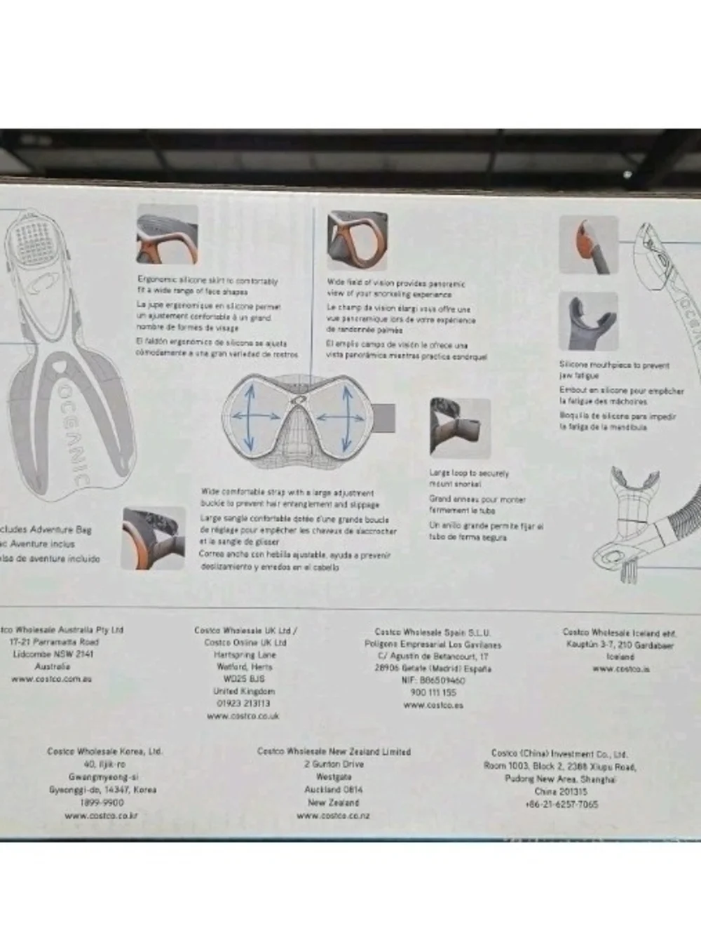Gray & Orange Snorkeling Set - S/M
